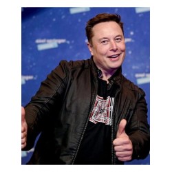 Tesla Event Elon Musk Leather Jacket